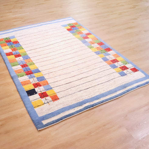 ギャッベ絨毯「虹色の四角形」10100194【237×165】