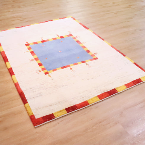 ギャッベ絨毯「金魚の水槽?」10050321【235×172】