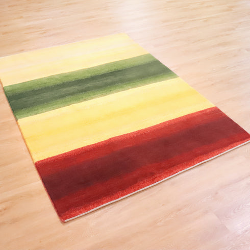 ギャッベ絨毯「信号機の色合い?」923198【221×157】