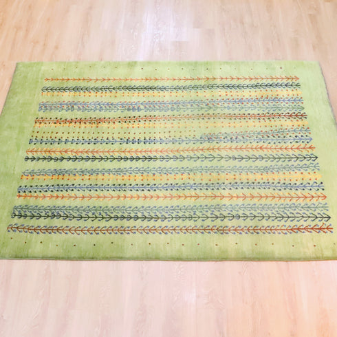 ギャッベ絨毯 「草木の彩り」 9313358【225×173】