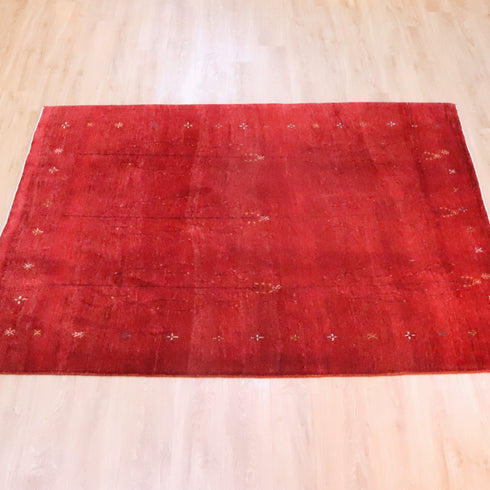 ギャッベ絨毯「赤が織りなす活気」 9314087【229×176】