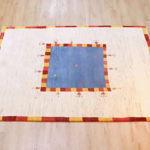 ギャッベ絨毯「金魚の水槽?」10050321【235×172】