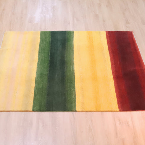 ギャッベ絨毯「信号機の色合い?」923198【221×157】