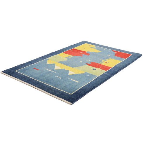 ギャッベ絨毯 「白ヤギさん」 10032446【131×83】