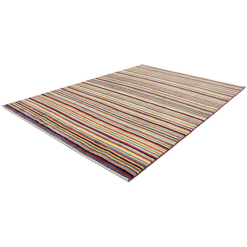 ギャッベ絨毯「色が踊るストライプ」931868【205×147】