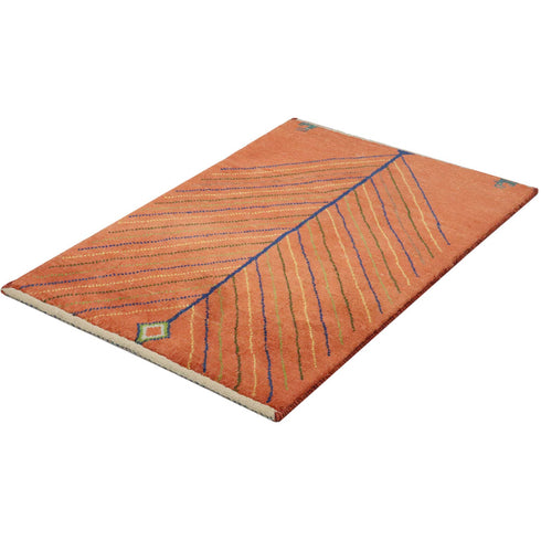 ギャッベ絨毯 「シンメトリー」 9241013【82×55】