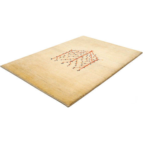 ギャッベ絨毯「ホームベースのような生命の樹」10032316【153×102】