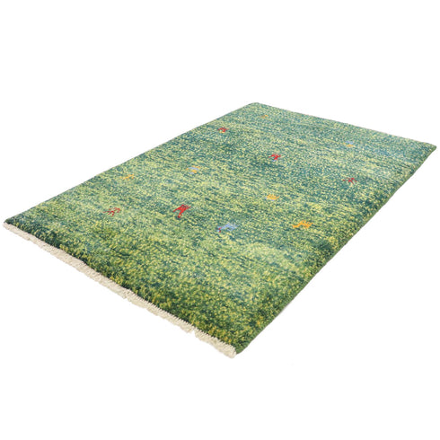 ギャッベ絨毯 「春が待ち遠しい」 9319727【126×84】