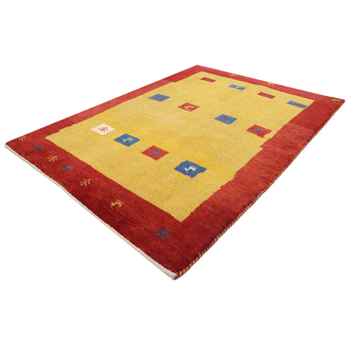 ギャッベ絨毯「お部屋が明るくなります」960828【152×110】