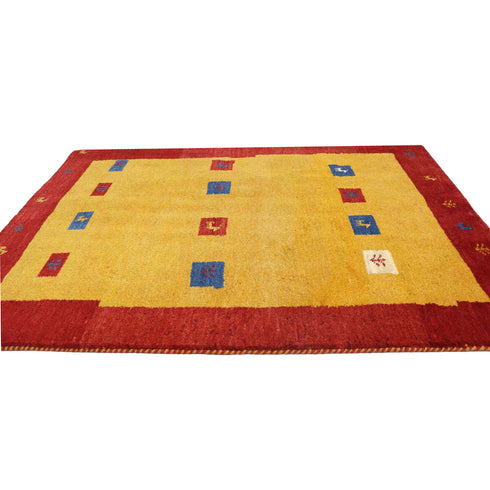 ギャッベ絨毯「お部屋が明るくなります」960828【152×110】