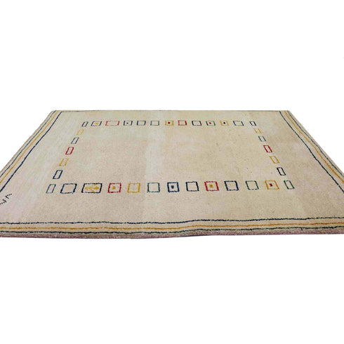 ギャッベ絨毯 「お花が一つ」 8413854【148×102】