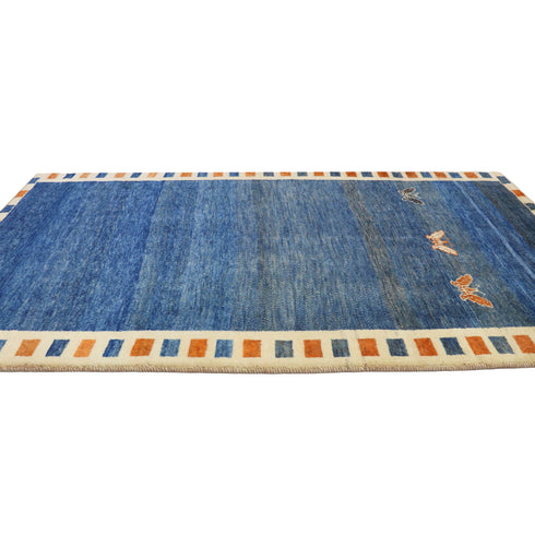 ギャッベ絨毯「青空を舞う蝶たち」 9315141【173×95】