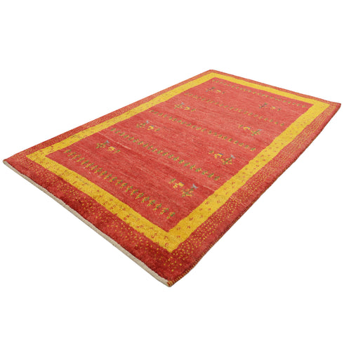 ギャッベ絨毯「ドット柄が優しい」9129809【145×86】