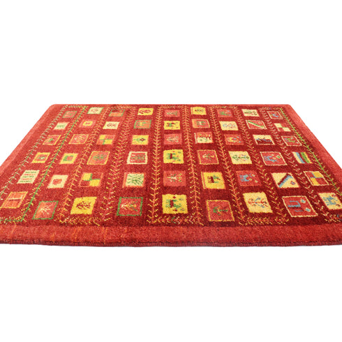 ギャッベ絨毯「細かい文様がたくさん」10027776【145×107】