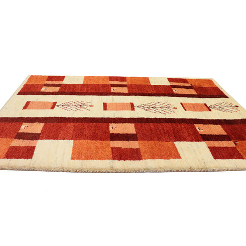 ギャッベ絨毯「羊さんのマンション?」10047380【158×103】