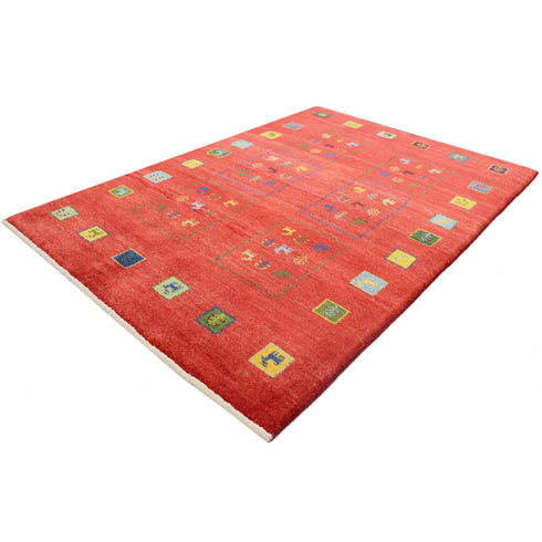 ギャッベ絨毯「羊さんの学校?」10034135【149×102】