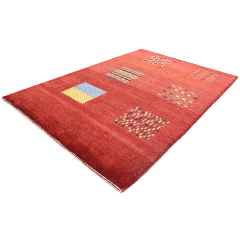 ギャッベ絨毯 「色んな四角形」 923785【157×108】