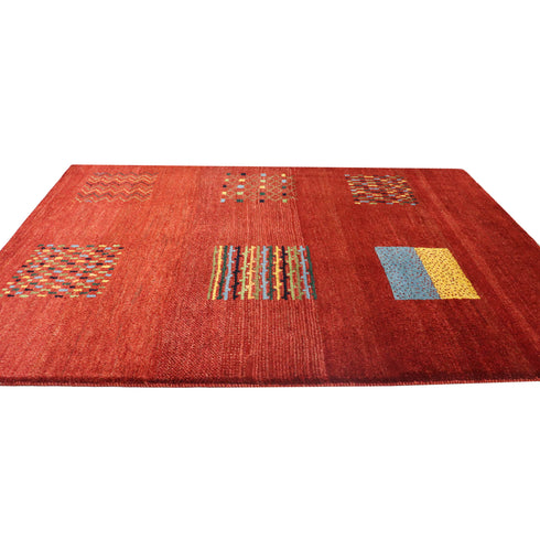 ギャッベ絨毯 「色んな四角形」 923785【157×108】