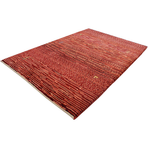 ギャッベ絨毯「色んな赤色」9112828【147×97】