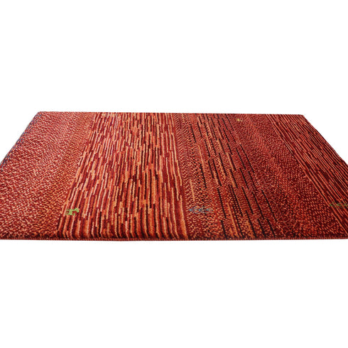 ギャッベ絨毯「色んな赤色」9112828【147×97】