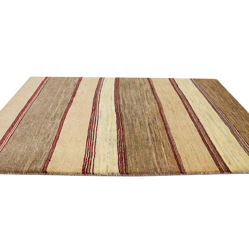 ギャッベ絨毯「ステキな色合いのボーダー模様」8416774【156×105】