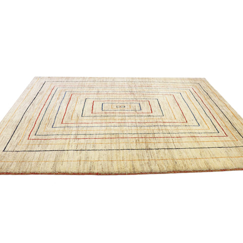 ギャッベ絨毯 「一点透視法?」 8424842【150×107】