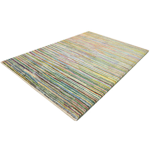 ギャッベ絨毯「カラフルボーダー模様」10032880【146×100】