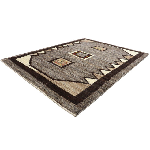 ギャッベ絨毯「ナチュラルグラデーションの生命樹」10065112【193×154】