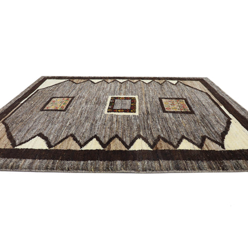 ギャッベ絨毯「ナチュラルグラデーションの生命樹」10065112【193×154】