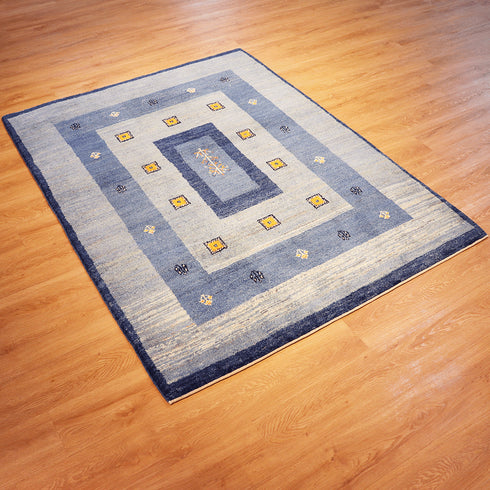 ギャッベ絨毯「たくさんの枠」10146675【201×153】