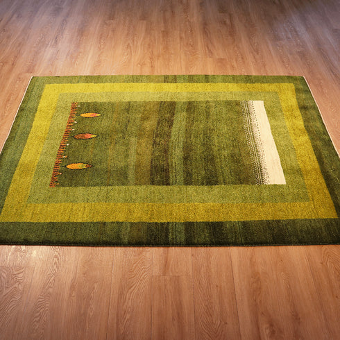 ギャッベ絨毯「ステキなお庭」10145839【204×152】