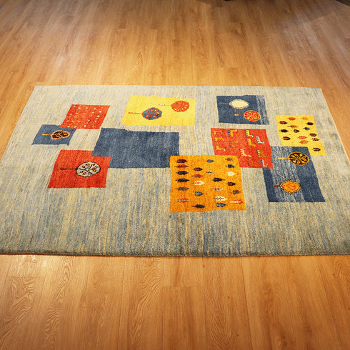 ギャッベ絨毯「パッチワーク」10079212【210×149】