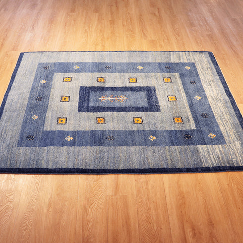 ギャッベ絨毯「たくさんの枠」10146675【201×153】