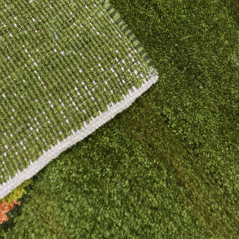 ギャッベ絨毯「ステキなお庭」10145839【204×152】