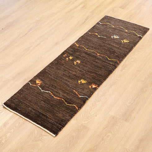 ギャッベ絨毯「ラクダさんの山登り」10104788【148×49】