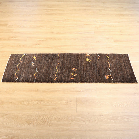 ギャッベ絨毯「ラクダさんの山登り」10104788【148×49】