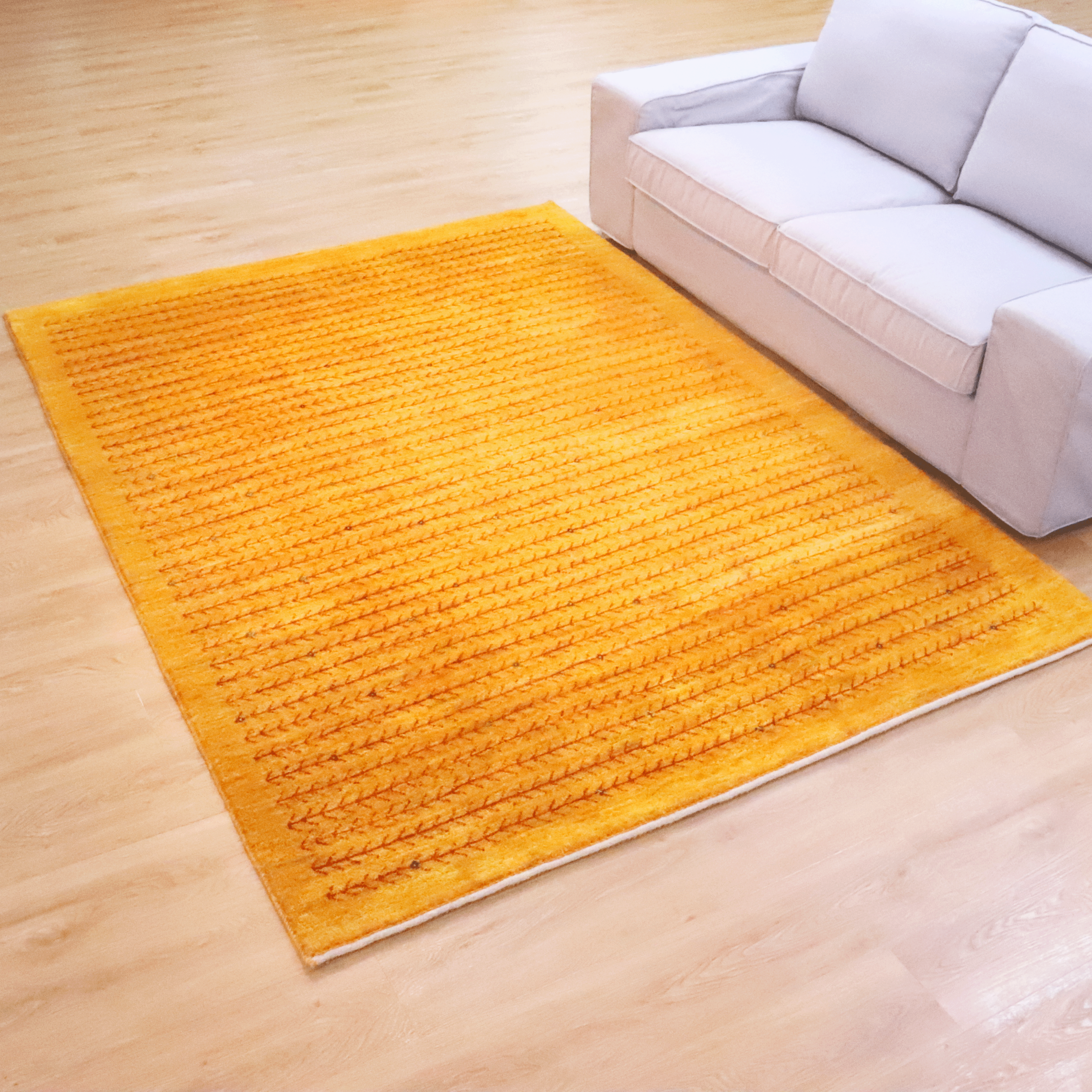 レックちゃん　ギャッベ　40×40cm グリーン　オレンジ 2枚セット 楽天市場】ギャッベ 40×40の通販